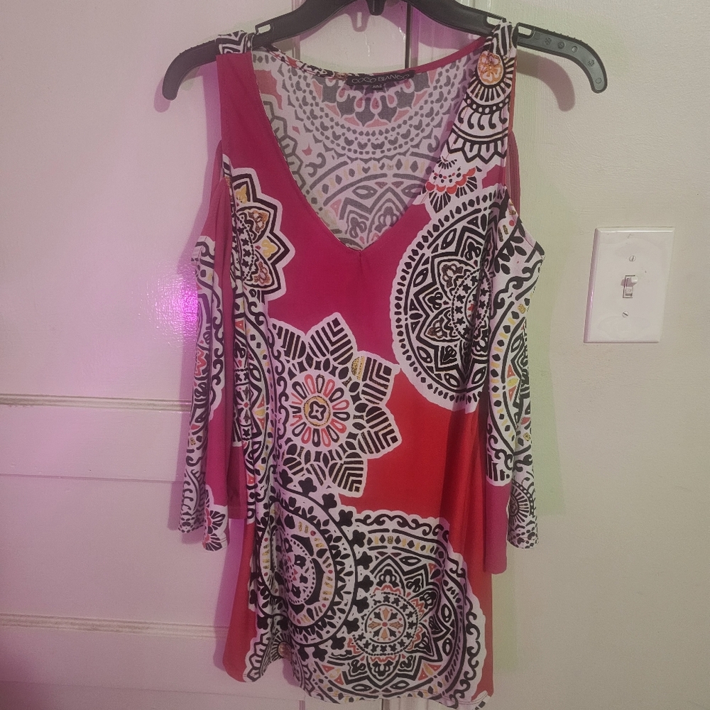 Coco Bianco Cold Shoulder Blouse